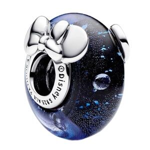 Authentic Pandora Disney Mickey Mouse & Minnie Mouse Murano Glass Charm - MINT